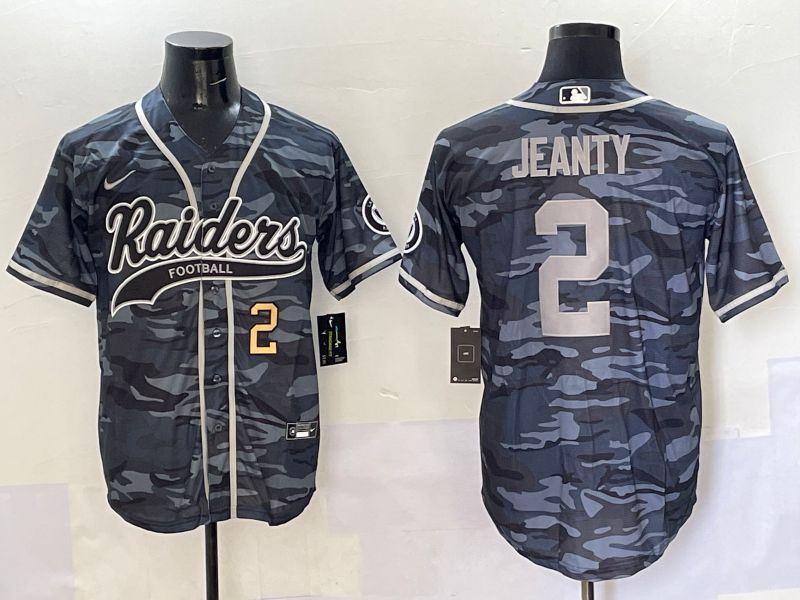 Men 2025 Oakland Raiders 2 Jeanty Camo Joint Name Nike Limited NFL Jersey style 4